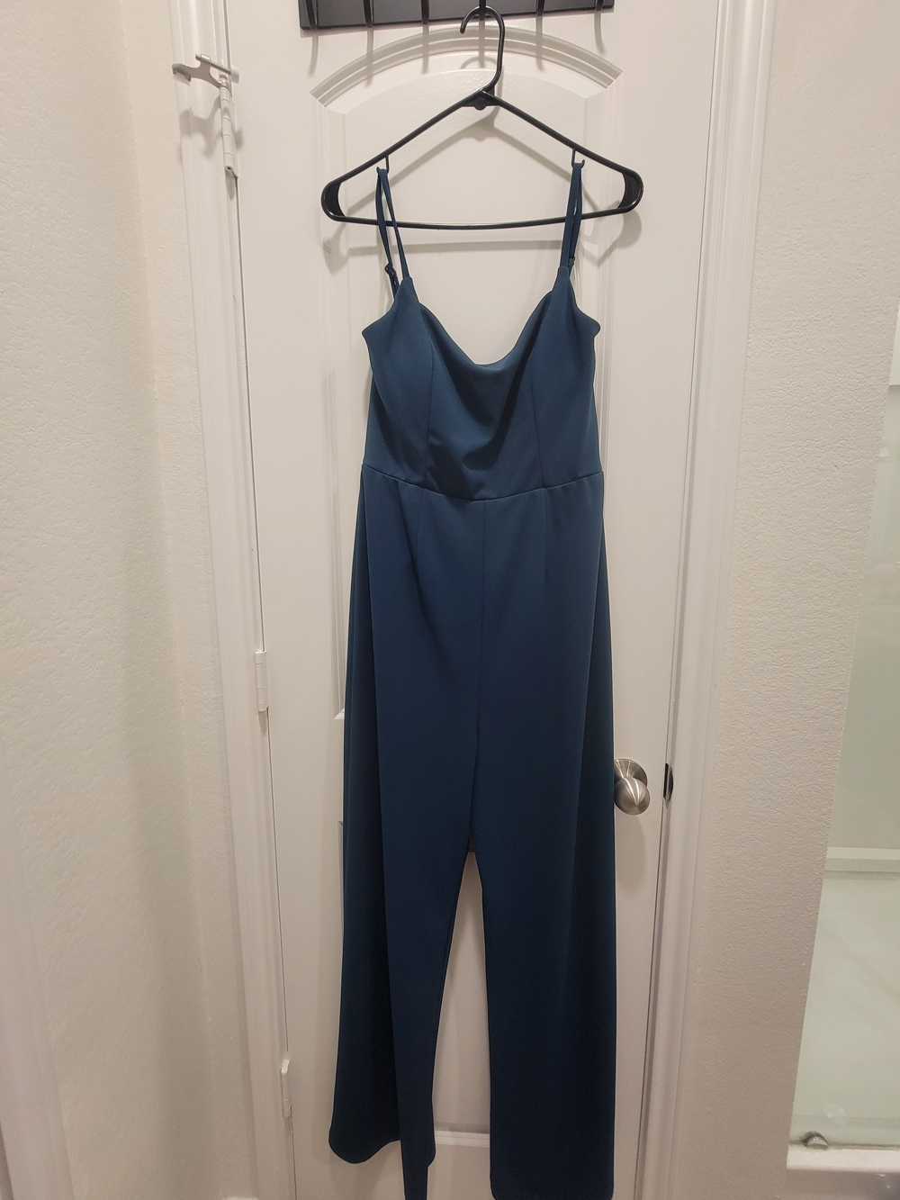 Sleeveless Wide-Leg Jumpsuit in Teal